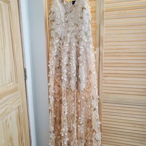 Size 12 Xscape Gold and Biege dress